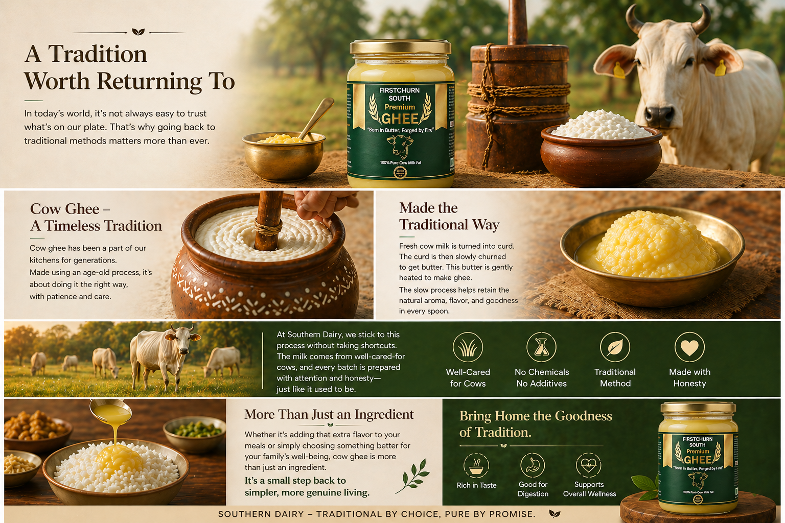 first churn billona cow ghee